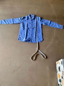US POLO Stylish Blue Boys Full Sleeves Shirt