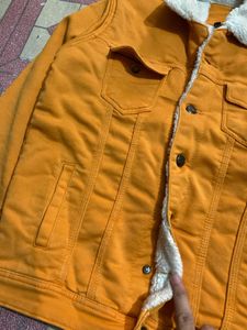 Orange Denim Jacket