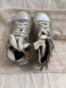 Metallic Designed Lace up Sneakers/Boots(2.5-4.5y)