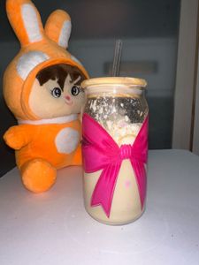 Pink Bow Glass Tumbler