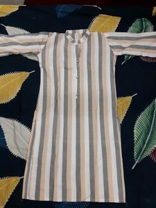 Striped Button-Down Tunic
