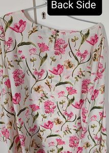 Off White Floral Top For Bust 44