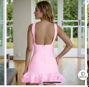 Shein - New with tag- Pink Ruffle Mini Dress