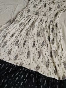 White Mirror Work Frock
