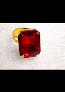 Red Stone Jewelry Set Of 4 Pcs