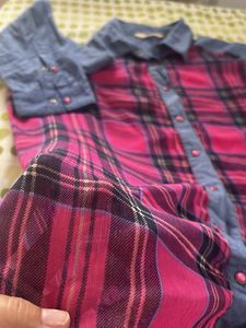 Plaid &amp; Denim Button-Up