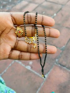 Combo Of Mangalsutra, Ring And Earrings