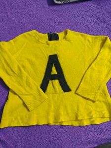 Yellow &#39;A&#39; Sweater