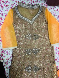 long kurti with churidar