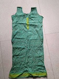 Sleevless Kurti Pista Green 💚