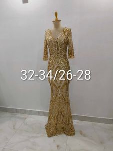 Gold Sequin Evening Gown