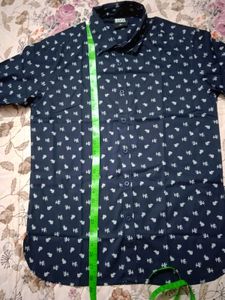 Diesel Navy Printed Cotton Shirt