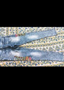 Floral Embroidered Jeans