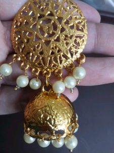 Golden Jhumkis