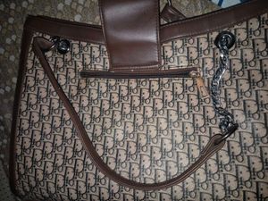 Dior-style patterned tote bag