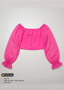 Tokyo Talkies Pink Crop Top Size S