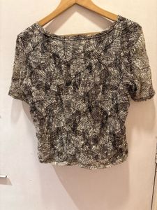 Beautiful Brown Mesh Top