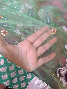 Satin Net Half Saree