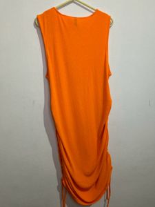 Orange Bodycon Mini Dress