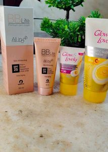 Combo Of Bb Cream ✨ Sunscreen 🌼Face Wash 🌸