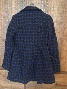 Houndstooth Print Coat