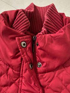 Red Padded Puffer Vest Jacket