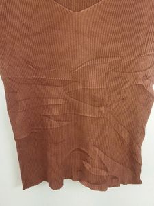 Summer Korean Women Solid Color V Neck Top