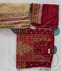 Burgundy Embroidered Salwar Kameez Set
