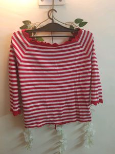 Red Stripped Top ❤️#Studio