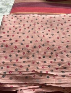 Crush Cotton Suit Material With Linning 💓