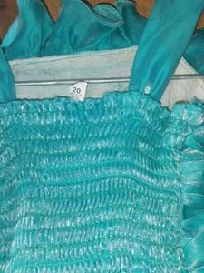 Teal Ruffle Party Dress