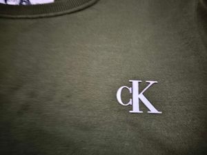 olive green sweatshirt