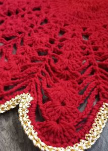 Red Crochet Doily