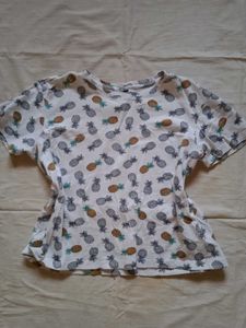 Pineapple Print Casual Tee