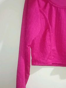 Magenta Pink Stretchable Blouse