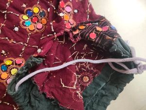 Gujrati Ethnic Skirt With Heavy Embroidery