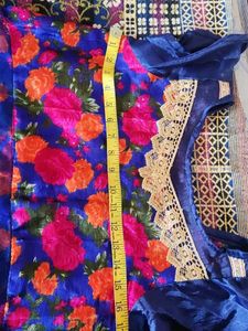 Blue Flower Net Gown