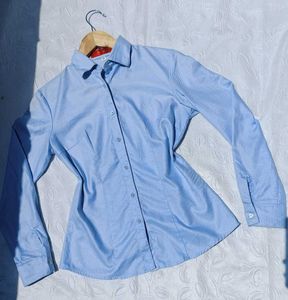 Y2K Light Blue Fitted Shirt