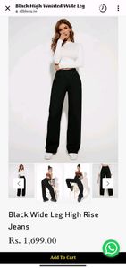 OffDuty wide leg black jeans  . Never worn ❤ .Waist size : 24/26