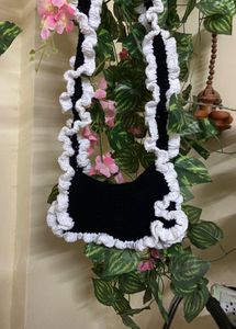 Black Ruffle Bag