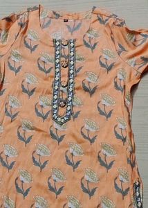 Palazzo Set (Pink Kurta With Black Palazzo)