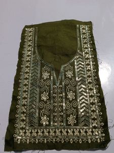 Neck Embroidery Patch Mehendi Colour New Not Used