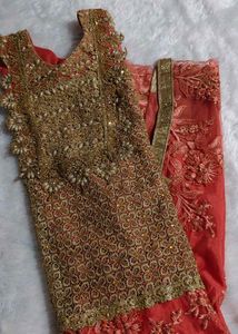 Peach Indian Outfit