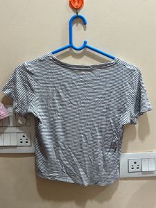 White Striped Top