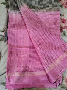 Pink &amp; Gray Saree