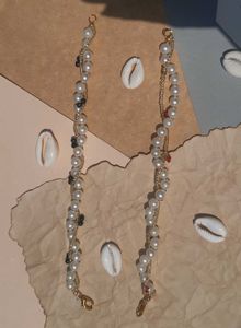2 In One | Pearl &amp; Red Bead Bracelet
