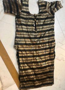 Elegant Black &amp; Gold kurti
