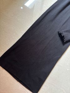Black Knit Midi Dress