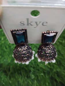 Blue Jhumka Earrings