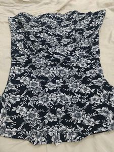 Casual Navy Blue Top